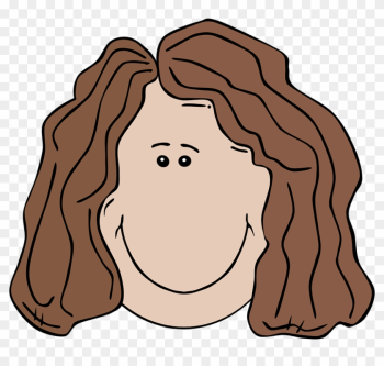 Face Clipart - Cartoon With Brown Hair Face Clipart - Cartoon With Brown Hair