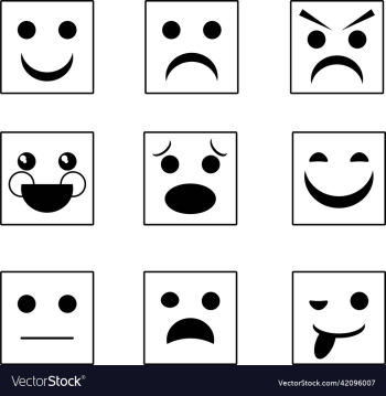 face emoji rec outline icon style face emoji rec outline icon style
