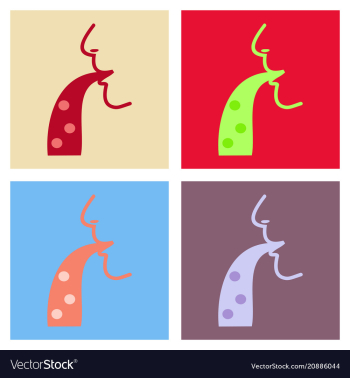 Face vomiting flat cartoon character icon vomit vector image Face vomiting flat cartoon character icon vomit vector image