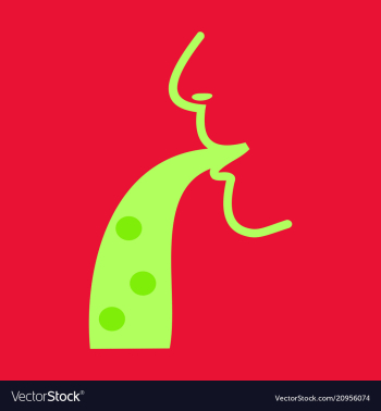 Face vomiting flat cartoon character icon vomit vector image Face vomiting flat cartoon character icon vomit vector image