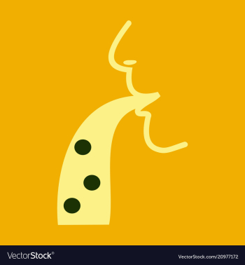 Face vomiting flat cartoon character icon vomit vector image Face vomiting flat cartoon character icon vomit vector image