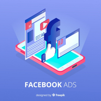 Facebook ads flat background Facebook ads flat background