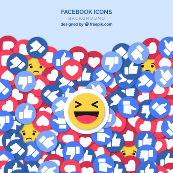Facebook icons background with flat design Facebook icons background with flat design