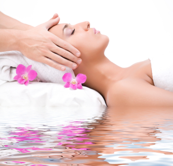facial massage isolated in water facial massage isolated in water