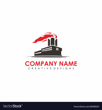Factory warehouse industry logo vector image Factory warehouse industry logo vector image