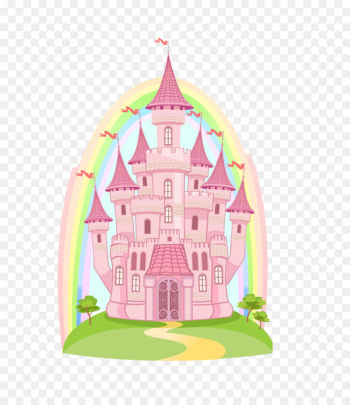 Fairy tale Illustration - Pink castle Fairy tale Illustration - Pink castle