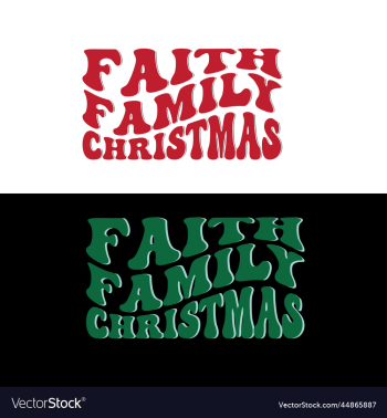 faith family christmas t shirt design