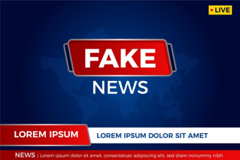 Fake news over world map Free Vector