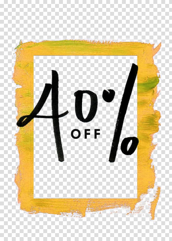 Fall 40% discount promotional posters transparent background PNG clipart