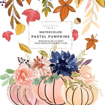 Fall Clipart, Pumpkin Graphics, Thanksgiving & Halloween Clipart