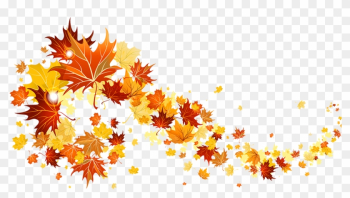 Fall Leaves And Pumpkins Border Png Download - Small Pictures Of Fall Leaves