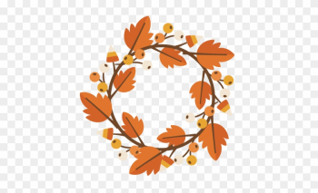 Fall Wreath Svg Cutting File For Electronic Cutting - Fall Wreath Clip Art Free