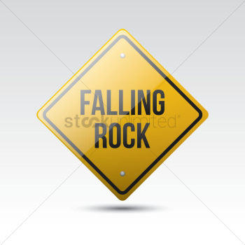 Falling rock sign Falling rock sign
