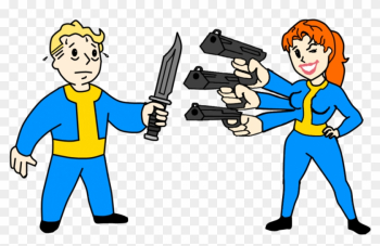 Fallout Clipart Valt - Vault Boy And Girl Fallout Clipart Valt - Vault Boy And Girl