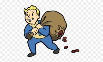 Fallout Vault Boy Clipart - Vault Boy Money Png