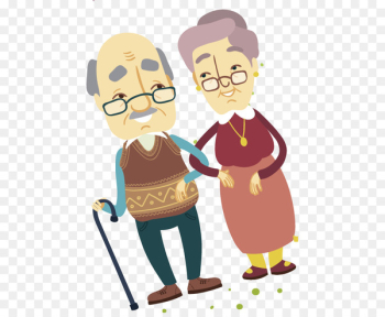 Family Child Interpersonal relationship Illustration - Elderly couple 