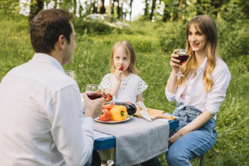 Family having a picnic in nature Free Photo Family having a picnic in nature Free Photo
