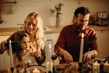 Family Having Meal at the Table Family Having Meal at the Table