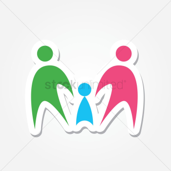 Family holding hands logo Family holding hands logo