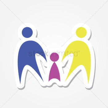 Family holding hands logo Family holding hands logo