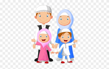 Family Islam - Muslim Family Cartoon