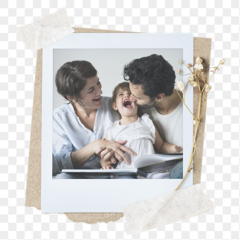 Family png sticker instant photo, | Free PNG - rawpixel