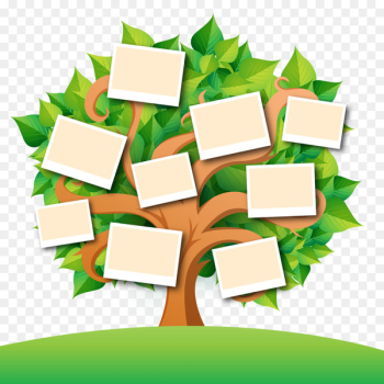 Family tree Genealogy book - Vector family tree with leaves Family tree Genealogy book - Vector family tree with leaves