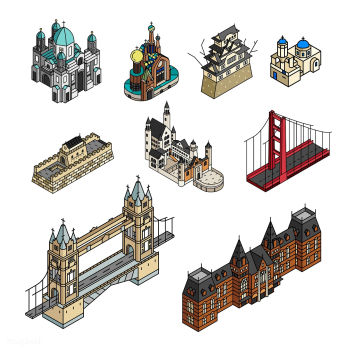 Famous landmarks | Free stock vector - 380623