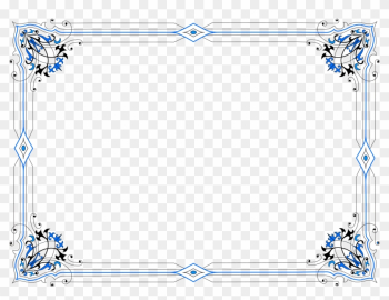 Fancy Blue Border - Blue Border Png