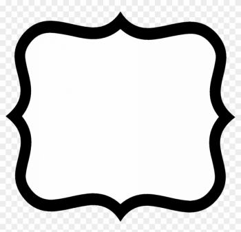 Fancy Sign Cliparts - Black And White Border Shapes