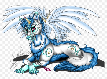 Fantasy Winged Wolf Wallpaper - Half Unicorn Half Wolf Fantasy Winged Wolf Wallpaper - Half Unicorn Half Wolf