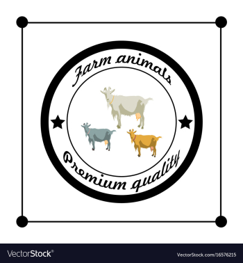 Farm animals premium quality silhouettes isolated vector image Farm animals premium quality silhouettes isolated vector image