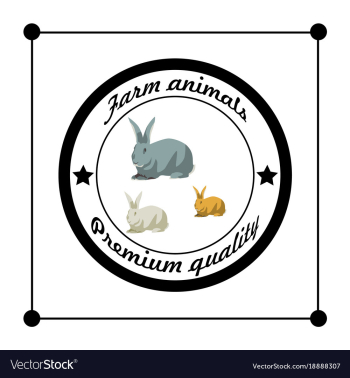 Farm animals premium quality silhouettes isolated vector image Farm animals premium quality silhouettes isolated vector image