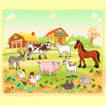 Farm background design Farm background design