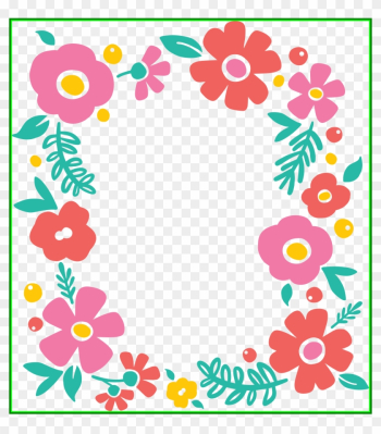 Fascinating Svg Flower Cut File For Silhouette Or Cricut - Flower Border Svg