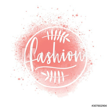 Fashion boutique logo with pink splashes vector illustration Fashion boutique logo with pink splashes vector illustration