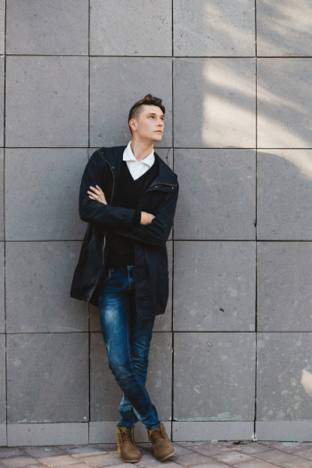 Fashion hipster male model posing outdoor Free Photo Fashion hipster male model posing outdoor Free Photo