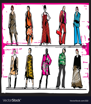 Fashion illustration vector image Fashion illustration vector image