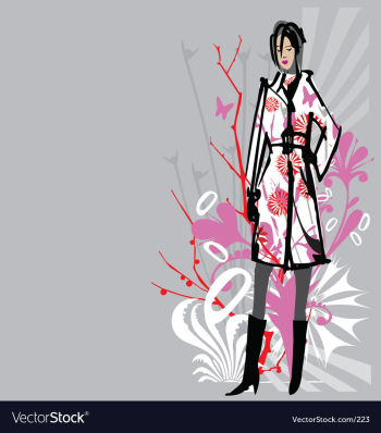 Fashion model illustration vector image Fashion model illustration vector image