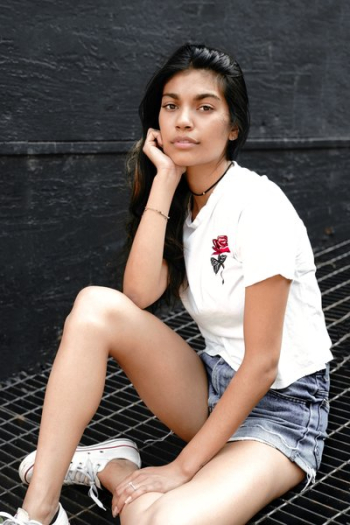 Fashion Model Posing Downtown Fashion Model Posing Downtown