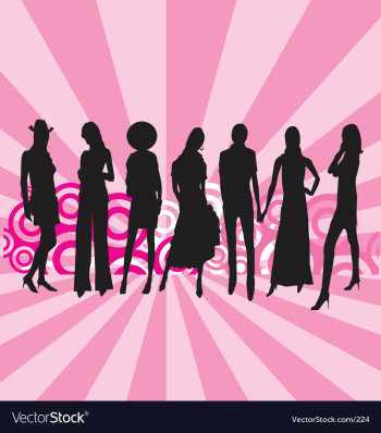 Fashion models vector image Fashion models vector image