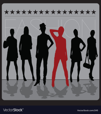 Fashion models vector image Fashion models vector image