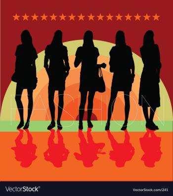 Fashion models vector image Fashion models vector image