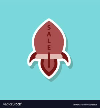 Fashion patch sale sticker rocket vector image Fashion patch sale sticker rocket vector image