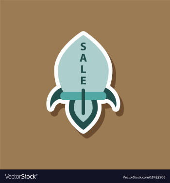 Fashion patch sale sticker rocket vector image Fashion patch sale sticker rocket vector image