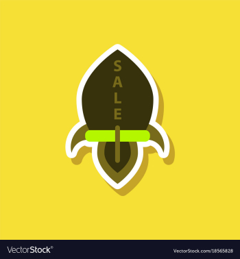 Fashion patch sale sticker rocket vector image Fashion patch sale sticker rocket vector image