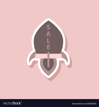 Fashion patch sale sticker rocket vector image Fashion patch sale sticker rocket vector image