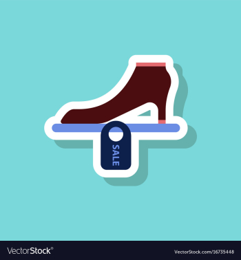 Fashion patch sale sticker shoes discounts vector image Fashion patch sale sticker shoes discounts vector image