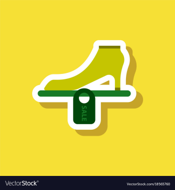 Fashion patch sale sticker shoes discounts vector image Fashion patch sale sticker shoes discounts vector image