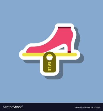 Fashion patch sale sticker shoes discounts vector image Fashion patch sale sticker shoes discounts vector image